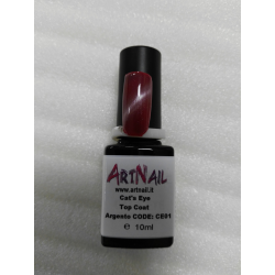Top Coat Cat Eye Argento CE01
