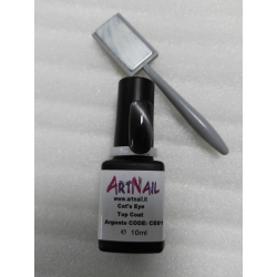 Top Coat Cat Eye Argento CE01